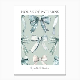 Pale Bows 1 Pattern Poster Canvas Print