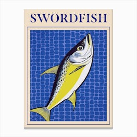Swordfish Seafood Poster Canvas Print