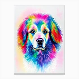Kuvasz Rainbow Oil Painting dog Canvas Print