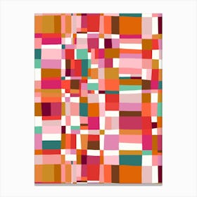 Austin Painted Abstract - Orange Canvas Print
