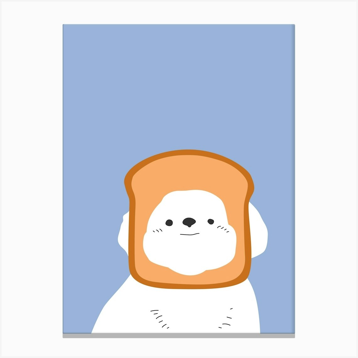 Toast Dog Poster Canvas Print by House of Saturn