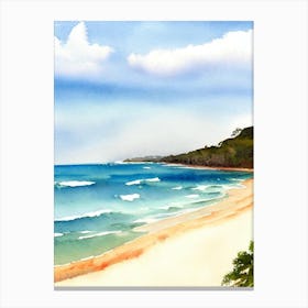 Nobby'S Beach 3, Australia Watercolour Canvas Print