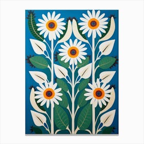Flower Motif Painting Oxeye Daisy 2 Canvas Print