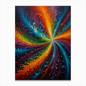 Rainbow Swirl 1 Canvas Print