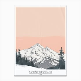 Mount Bierstadt Usa Color Line Drawing 3 Poster Canvas Print