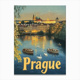 Aihrgdesign A Mid Century Modern Travel Poster For Prague Sho 64ec64c3 6a75 4772 Ab65 8a0a92dea7dc 0 Canvas Print