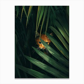 Cat In The Jungle 1 Canvas Print