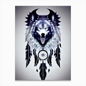 Wolf Dreamcatcher 1 Canvas Print