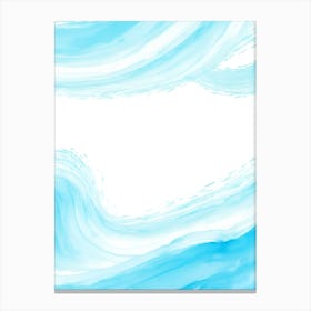 Blue Ocean Wave Watercolor Vertical Composition 47 Canvas Print