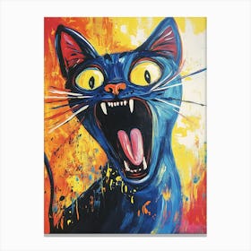 Fantastic Screaming Cat 9 Canvas Print