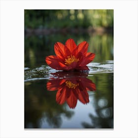 Flower in water Canvas Print