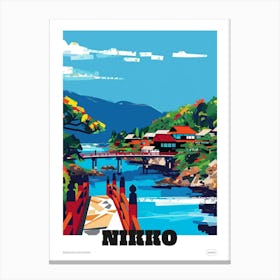 Nikko Japan 5 Colourful Travel Poster Canvas Print
