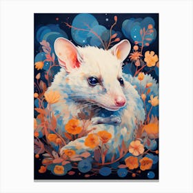  A Sleeping Possum Vibrant Paint Splash 2 Canvas Print