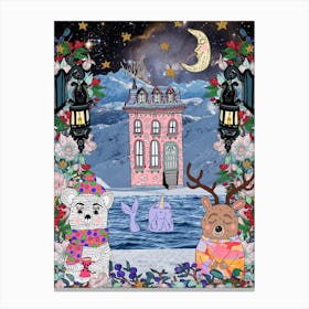The Rose House And The Narwhal Canvas Print