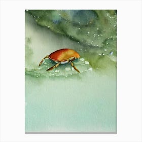 Velvet Crab Storybook Watercolour Canvas Print
