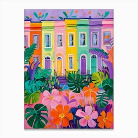 Rainbow Houses Canvas Print