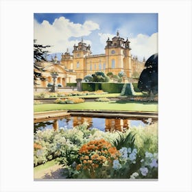 Blenheim Palace Gardens Uk Watercolour 1 Canvas Print