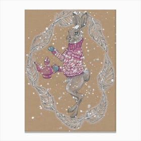 Winter bunny Canvas Print