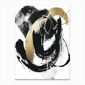 Abstract Black And Gold Canvas Print 3 Canvas Print