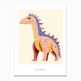 Nursery Dinosaur Art Citipati 2 Poster Canvas Print