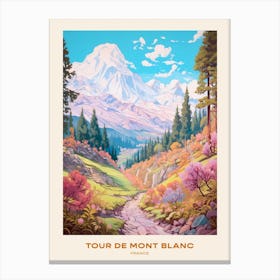 Tour De Mont Blanc France 2 Hike Poster Canvas Print