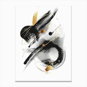 Abstract Black And Gold Painting 59 Canvas Print