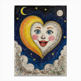 Moon Face Canvas Print