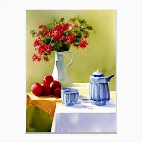 Pummelo 2 Italian Watercolour fruit Canvas Print