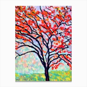 Bradford Pear 2 tree Abstract Block Colour Canvas Print