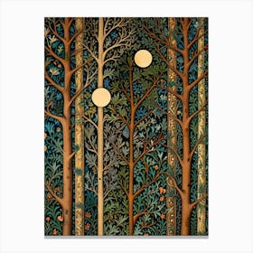 William Morris Moonlight In The Forest 146 Canvas Print