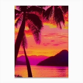 The Camiguin Island Retro Sunset Canvas Print