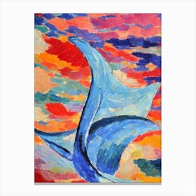 Blue Whale Matisse Inspired Canvas Print