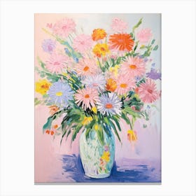Flower Painting Fauvist Style Asters 3 Canvas Print