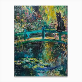 Cat On A Bridge 1 Canvas Print