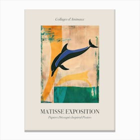 Dolphin 2 Matisse Inspired Exposition Animals Poster Canvas Print