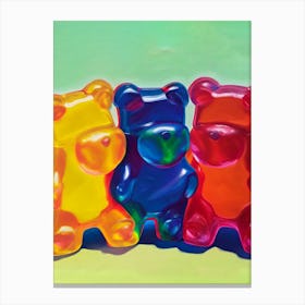 Gummy Bears Green Canvas Print