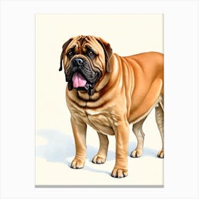 Mastiff Illustration dog Canvas Print