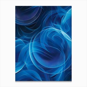 Abstract Blue Swirls Canvas Print