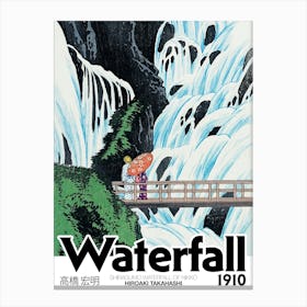 Waterfall Hiroaki Takahashi Japanese Modern Graphic Poster Canvas Print