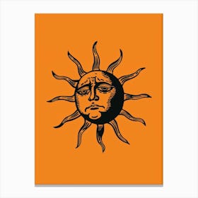 Sun on Orange 1214 Canvas Print