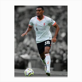 Ryan Gravenberch Of Liverpool Vintage Canvas Print