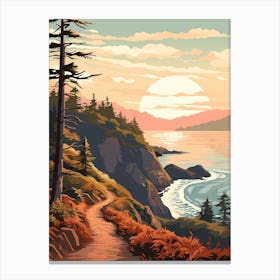 Juan De Fuca Marine Trail Canada 3 Hiking Trail Landscape Canvas Print
