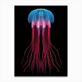 Comb Jellyfish Neon 1 Canvas Print