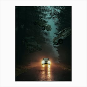 Flying Ghost Cars Canvas Print