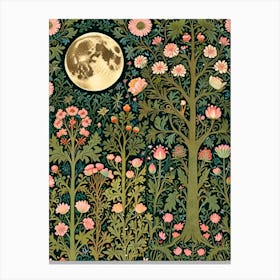 William Morris Moonlight In The Garden 1 Canvas Print