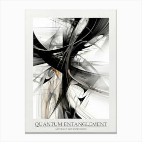 Quantum Entanglement Abstract Black And White 6 Poster Canvas Print