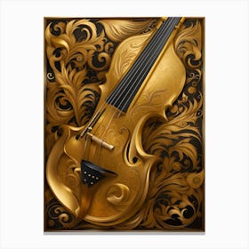 Gold Violin Canvas Print