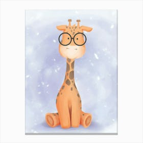 Giraffe With Glasses 1 Canvas Print