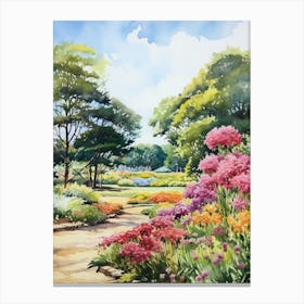 Norfolk Botanical Garden Usa Watercolour 1  Canvas Print
