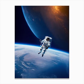 Astronaut In Space 12 Canvas Print